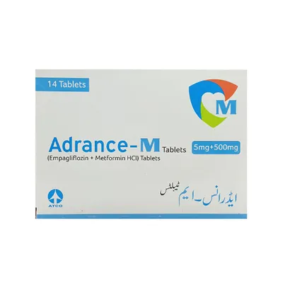 ADRANCE-M 5MG+500MG TAB from Al Mustafa Pharmacy - Sellvixa Cloud