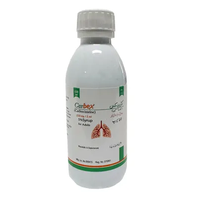 CARBEX 250MG/5ML 5% 120ML SYRUP from Al Mustafa Pharmacy - Sellvixa Cloud