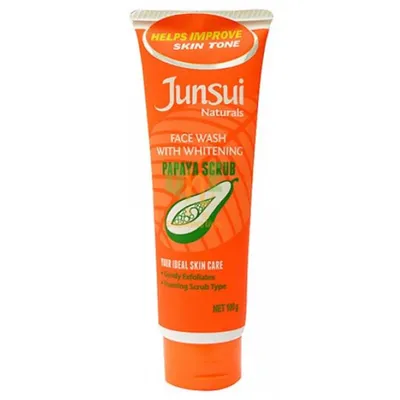 JUNSUI FACE WASH WHITENING PAPAYA SCRUB from Al Mustafa Mini Mart & Pharmacy - Sellvixa Cloud