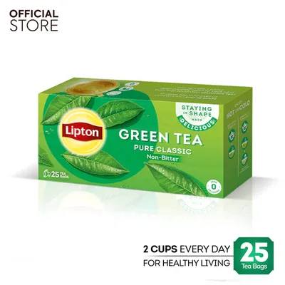 LIPTON GREEN TEA PURE CLASSIC 25 TEA BAG from Al Mustafa Mini Mart & Pharmacy - Sellvixa Cloud