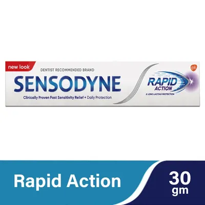 SENSODYNE RAPID ACTION DENTAL CREAM 30g from Al Mustafa Mini Mart & Pharmacy - Sellvixa Cloud