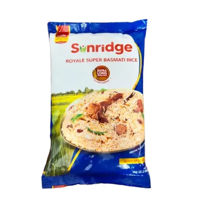 SUNRIDGE ROYALE SUPER BASMATI RICE 1KG from Al Mustafa Mini Mart & Pharmacy - Sellvixa Cloud