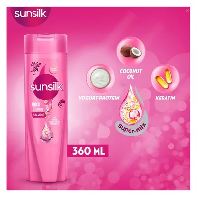 SUNSILK THICK & LONG SHAMPOO 360ML from Al Mustafa Mini Mart & Pharmacy - Sellvixa Cloud